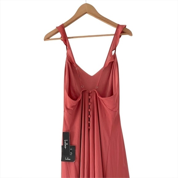 NWT Lulus Meteoric Rise Rusty Rose Maxi Dress M - Picture 8 of 10